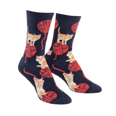 Calcetines_diseños_knitting_cat