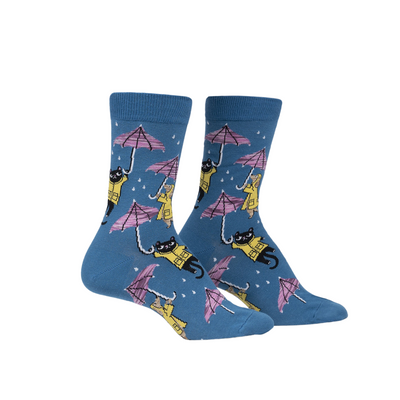 Calcetines_diseño_lluvia_gatos