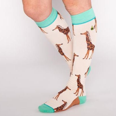 calcetines_de_compresion_jirafas_the_socks_closet_woven_pear